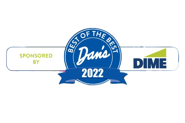 A blue and white banner with the words " best of the best 2 0 1 9 ".