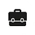 A black and white icon of a briefcase.